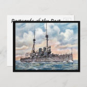Old Postcard - Battleship HMS Lord Nelson Postkarte (Vorne/Hinten)