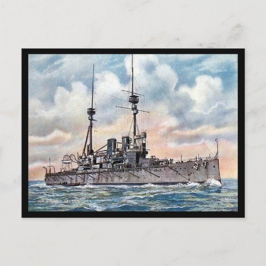 Old Postcard - Battleship HMS Lord Nelson Postkarte (Vorderseite)