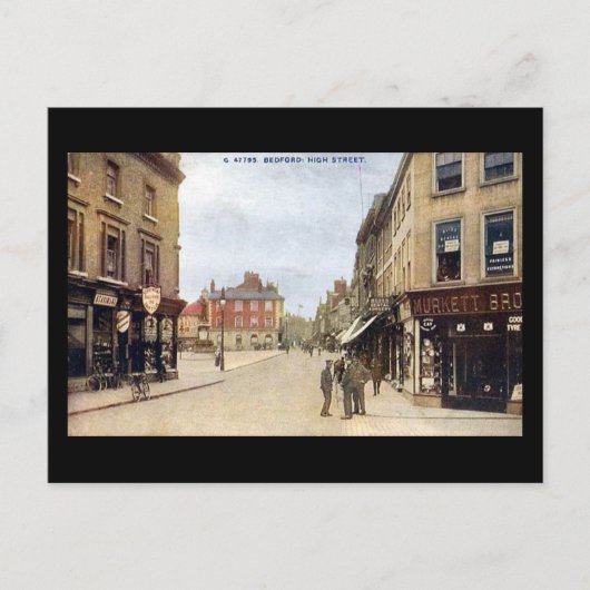 Old Postcard, Bedford High Street Postkarte (Vorderseite)