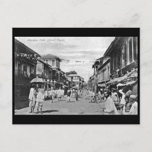 Old Postcard - Bhowani Street, Pune, Indien Postkarte