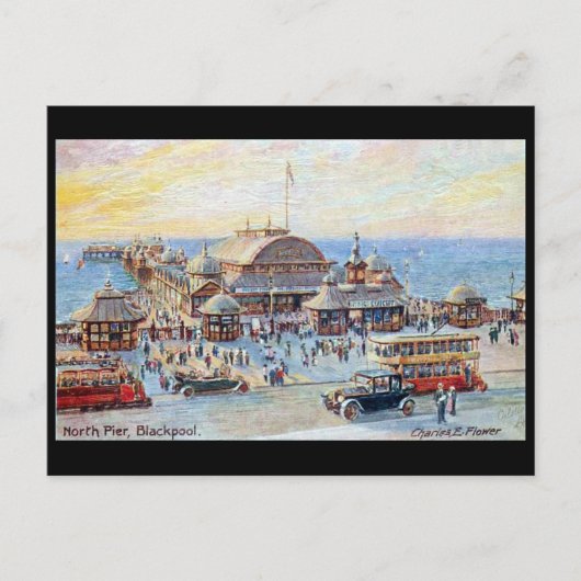 Old Postcard - Blackpool, North Pipe Postkarte (Vorderseite)