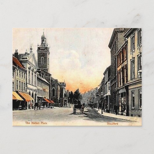 Old Postcard - Blandford Forum, Dorset Postkarte (Vorderseite)