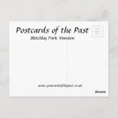 Old Postcard - Bletchley Park Mansion Postkarte (Rückseite)