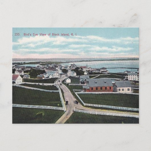Old Postcard - Block Island, Rhode Island Postkarte (Vorderseite)