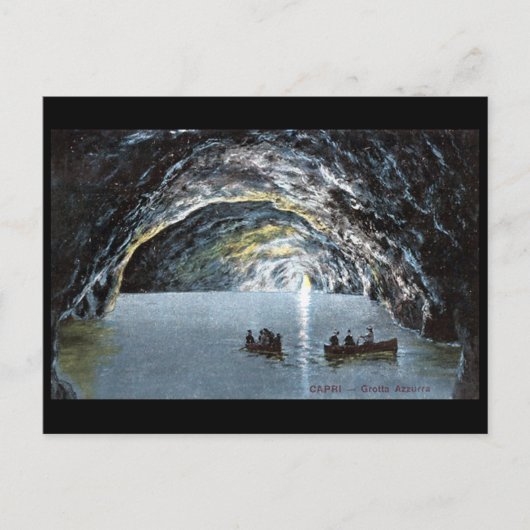Old Postcard - Blue Grotto, Capri, Italien Postkarte (Vorderseite)