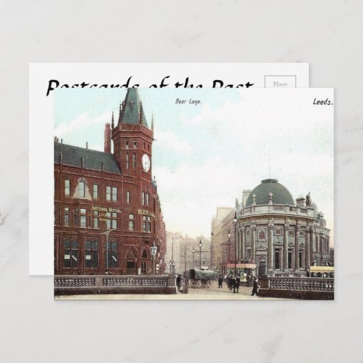 Old Postcard - Boar Lane, Leeds, Yorkshire Postkarte (Vorne/Hinten)