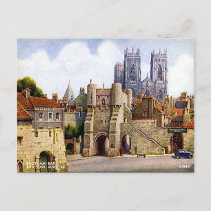 Old Postcard - Bootham Bar, York Postkarte