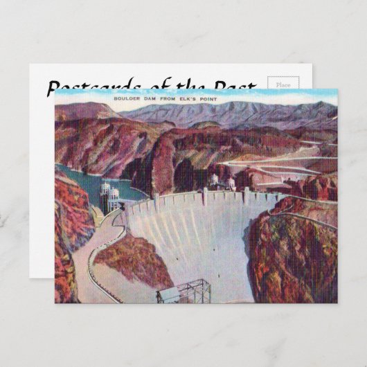 Old Postcard - Boulder Dam, USA Postkarte (Vorne/Hinten)