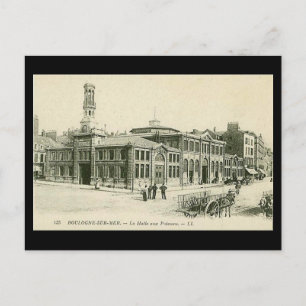 Old Postcard - Boulogne Fish Market Postkarte