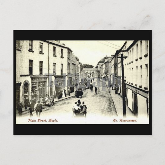 Old Postcard - Boyle, Co Roscommon, Irland Postkarte (Vorderseite)