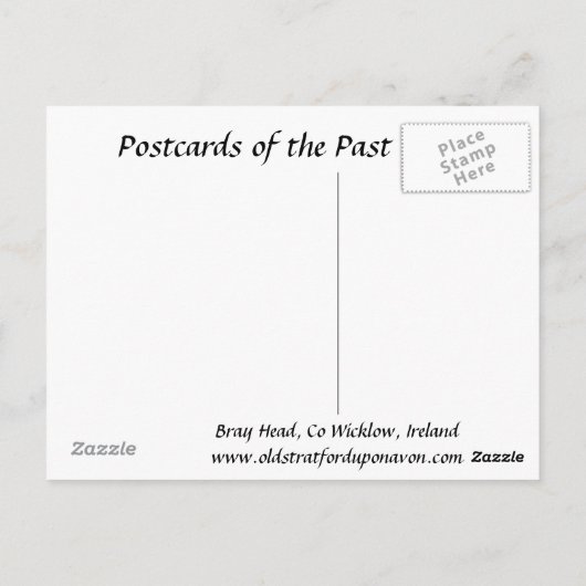 Old Postcard - Bray Head, Grafschaft Wicklow, Irla Postkarte (Rückseite)