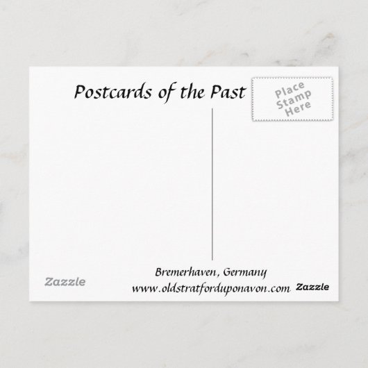 Old Postcard - Bremerhaven, Deutschland Postkarte (Rückseite)