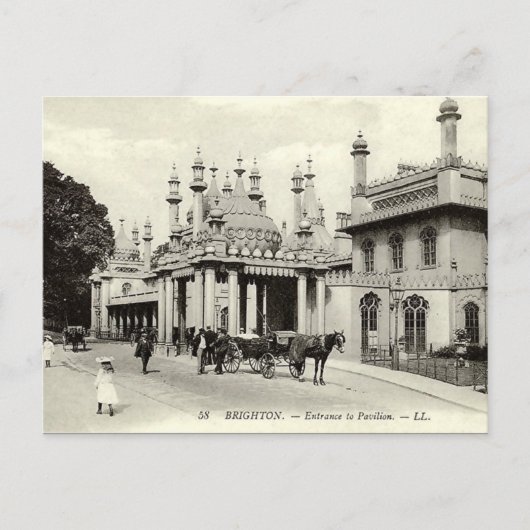 Old Postcard - Brighton Pavilion Postkarte (Vorderseite)