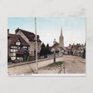 Old Postcard - Broad St, Weobley, Herefordshire Postkarte