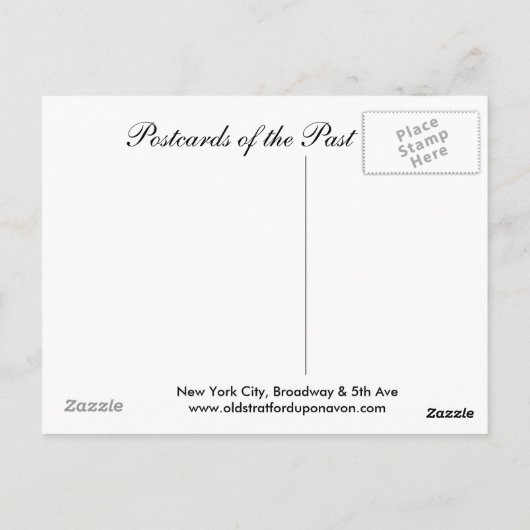 Old Postcard, Broadway & 5th Ave, New York City Postkarte (Rückseite)