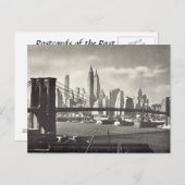 Old Postcard - Brooklyn Bridge, NYC Postkarte (Vorne/Hinten)