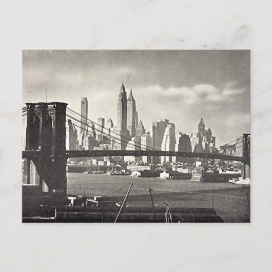 Old Postcard - Brooklyn Bridge, NYC Postkarte (Vorderseite)