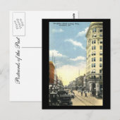 Old Postcard, Broughton St, Savannah, Georgia Postkarte (Vorne/Hinten)