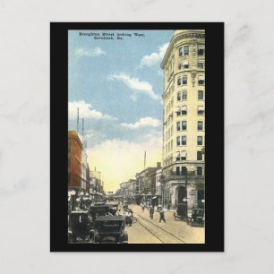 Old Postcard, Broughton St, Savannah, Georgia Postkarte