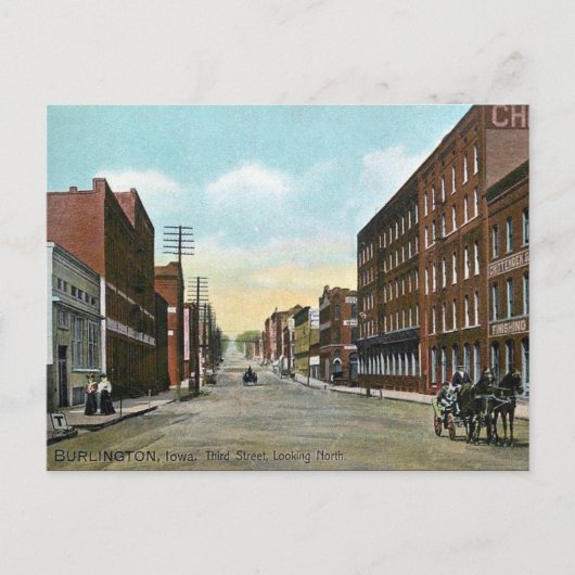 Old Postcard - Burlington, Iowa, USA Postkarte (Vorderseite)