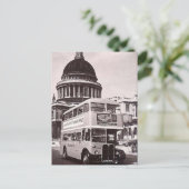 Old Postcard - Bus am St. Paul's Cathedral, London Postkarte (Stehend Vorderseite)