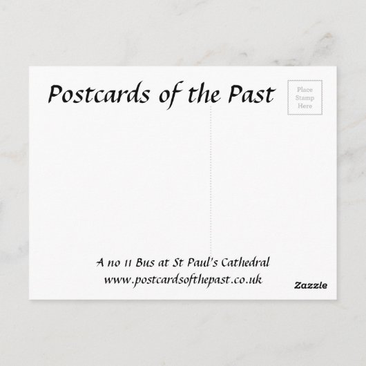 Old Postcard - Bus am St. Paul's Cathedral, London Postkarte (Rückseite)