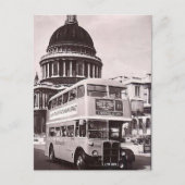 Old Postcard - Bus am St. Paul's Cathedral, London Postkarte (Vorderseite)