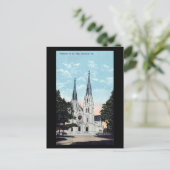 Old Postcard, Cathedral, Savannah, Georgia, USA Postkarte (Stehend Vorderseite)