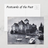 Old Postcard - Château de Chillon, Schweiz Postkarte (Vorne/Hinten)