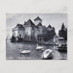 Old Postcard - Château de Chillon, Schweiz Postkarte