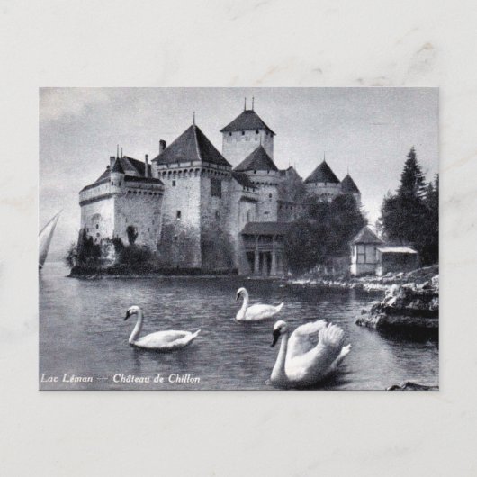 Old Postcard - Château de Chillon, Schweiz Postkarte (Vorderseite)
