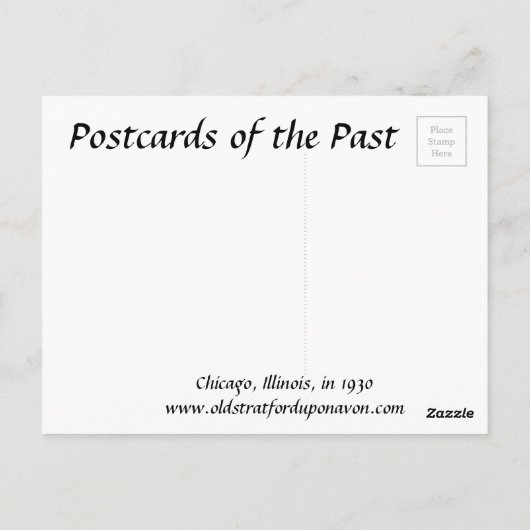 Old Postcard - Chicago, Illinois Postkarte (Rückseite)