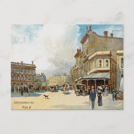 Old Postcard - Christchurch, Neuseeland Postkarte (Vorderseite)