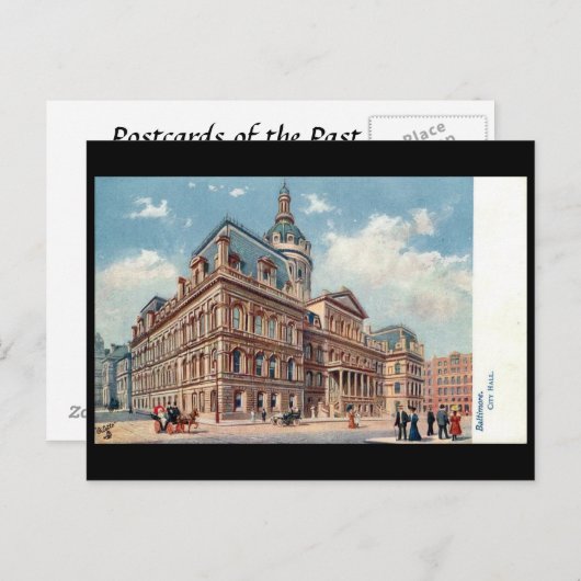 Old Postcard - City Hall, Baltimore, Maryland Postkarte (Vorne/Hinten)
