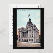 Old Postcard, City Hall, Savannah, Georgia Postkarte (Vorne/Hinten)