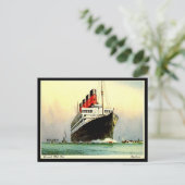 Old Postcard - Cunard White Star "Aquitania" Postkarte (Stehend Vorderseite)