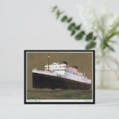 Old Postcard - Cunard White Star Liner "Britannic" Postkarte (Stehend Vorderseite)
