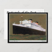 Old Postcard - Cunard White Star Liner "Britannic" Postkarte (Vorne/Hinten)