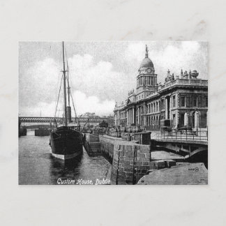 Old Postcard - Custom House, Dublin Postkarte