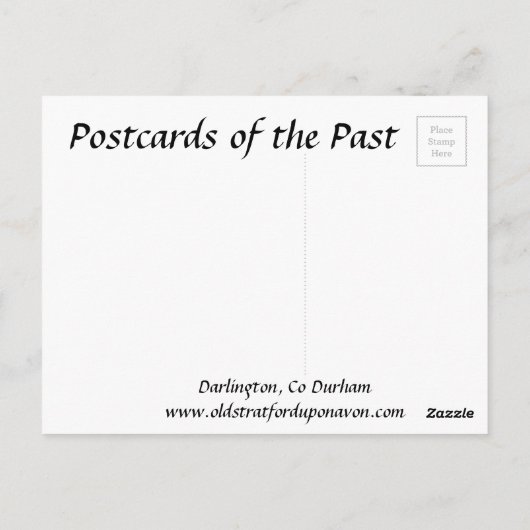 Old Postcard - Darlington, Grafschaft Durham Postkarte (Rückseite)