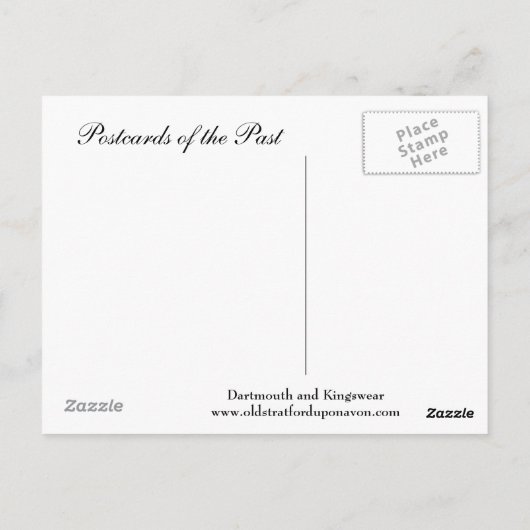 Old Postcard - Dartmouth and Kingswear Postkarte (Rückseite)