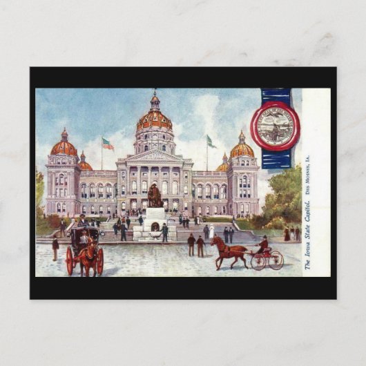 Old Postcard - Des Moines, Iowa, USA Postkarte (Vorderseite)