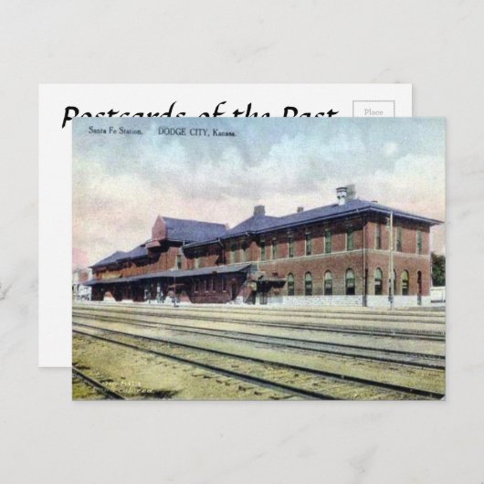 Old Postcard - Dodge City, Kansas, USA Postkarte (Vorne/Hinten)