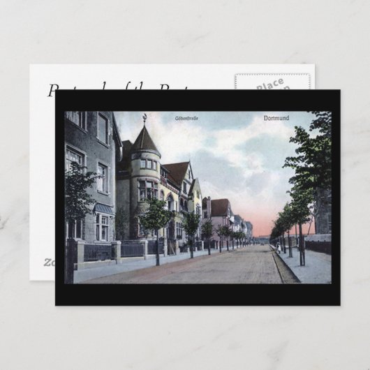 Old Postcard - Dortmund, Goebenstrasse in 1909 Postkarte (Vorne/Hinten)