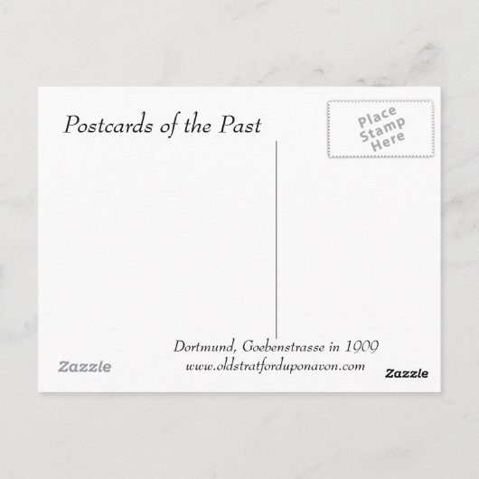 Old Postcard - Dortmund, Goebenstrasse in 1909 Postkarte (Rückseite)