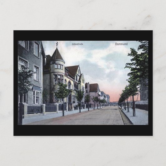 Old Postcard - Dortmund, Goebenstrasse in 1909 Postkarte (Vorderseite)