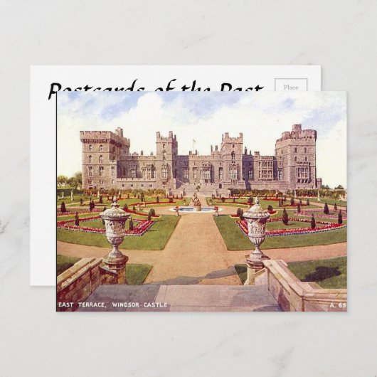 Old Postcard - East Terrace, Windsor Castle Postkarte (Vorne/Hinten)