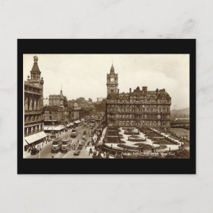 Old Postcard, Edinburgh, Princes Street im Jahre 1 Postkarte
