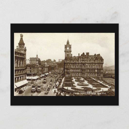 Old Postcard, Edinburgh, Princes Street im Jahre 1 Postkarte (Vorderseite)