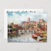 Old Postcard - Elvet Bridge, Durham Postkarte (Vorne/Hinten)
